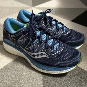 Saucony Hurricane ISO 5 Navy/Citron Women's Running Sneakers Size 9